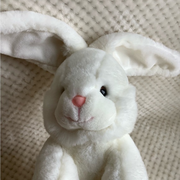 24K Polar Puff Plush White Bunny Rabbit Stuffed Animal Easter Toy - Picture 10 of 16